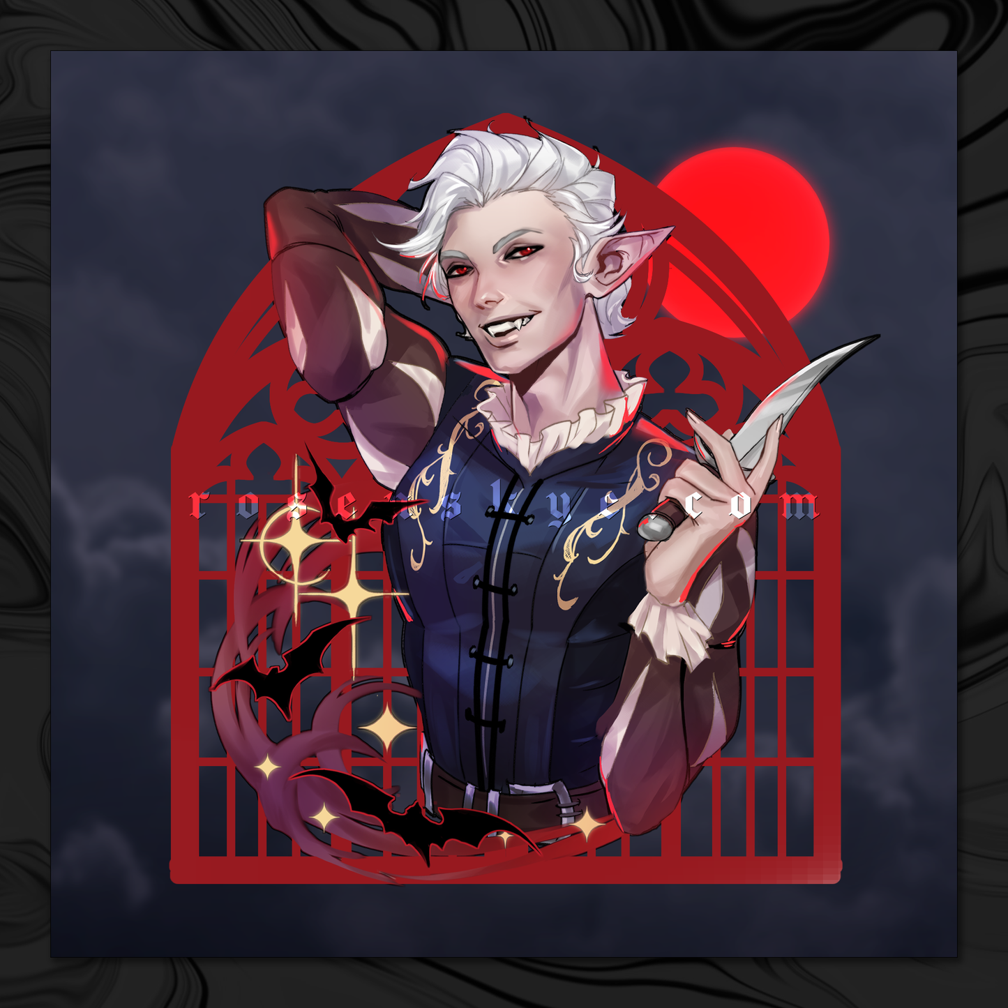 Vampire Foil Print | 6 x 6