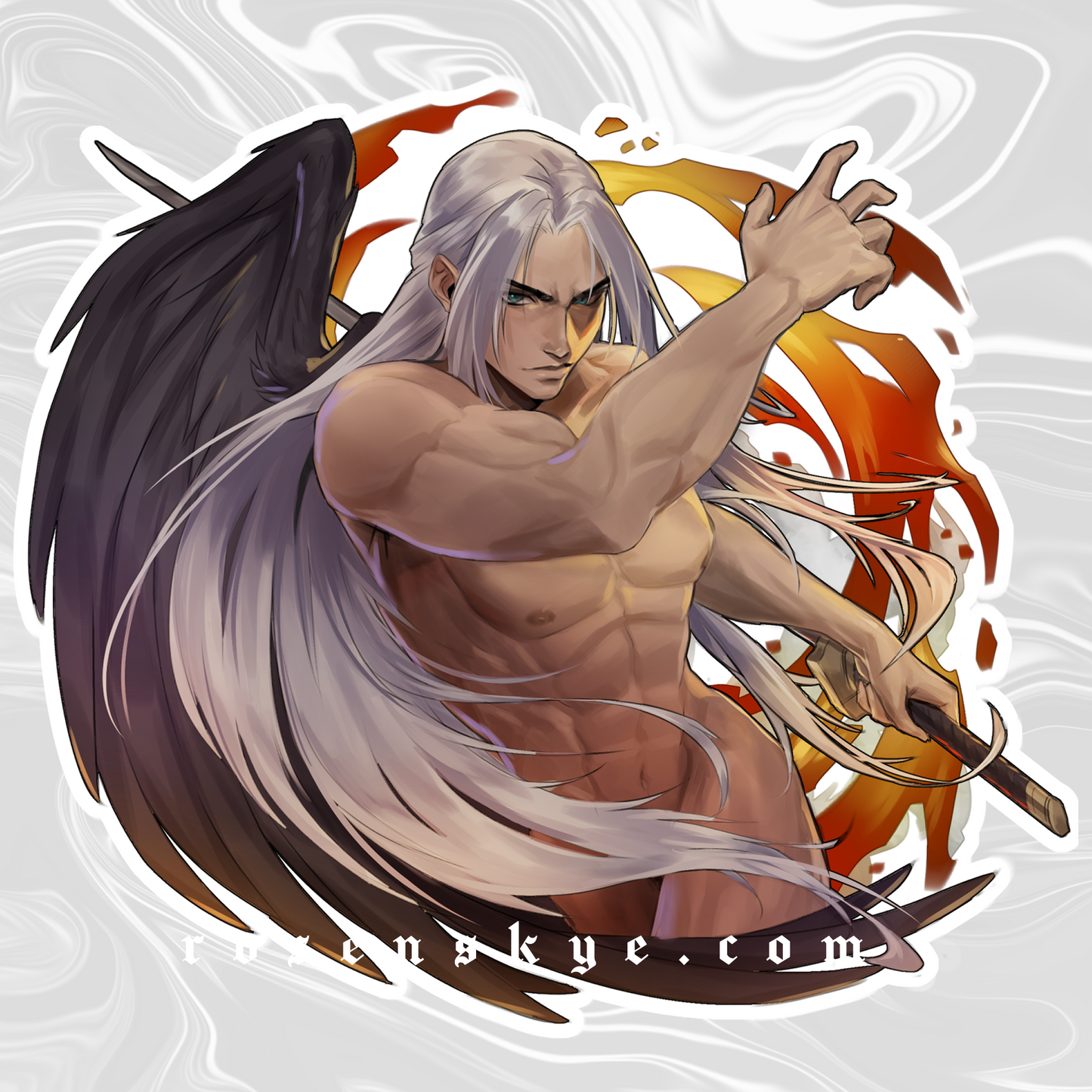 18+ One Winged Angel Sticker | Vinyl Sticker